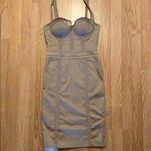 Guess by Marciano Gold/Tan corset dress